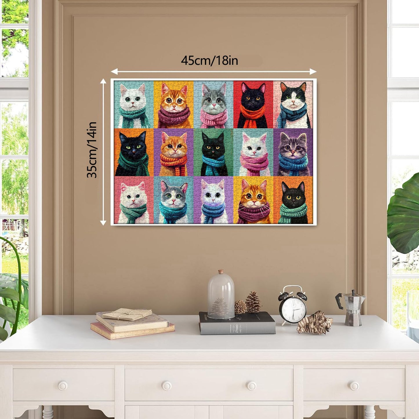 Cat Scarf Collection | 1000-Piece Wooden Jigsaw Puzzle