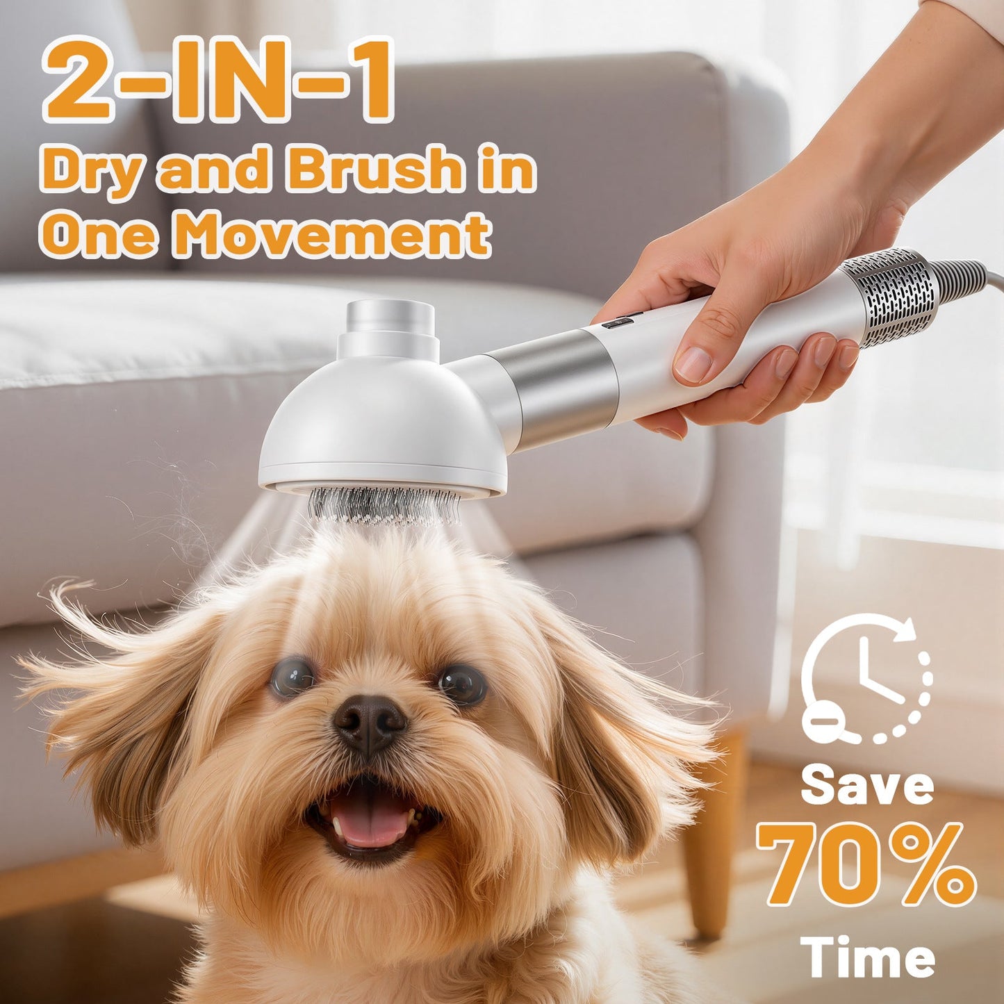 Fanyil™ 2-in-1 Pet Hair Dryer & Grooming Brush